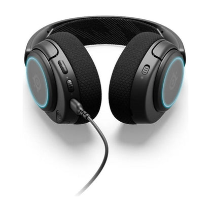 SteelSeries Arctis Nova 3 Multi-System Gaming Headset | Hi-Fi Drivers | 360° Spatial Audio | RGB | ClearCast Gen 2 Mic | PC/PS5/PS4 | Black | 61631