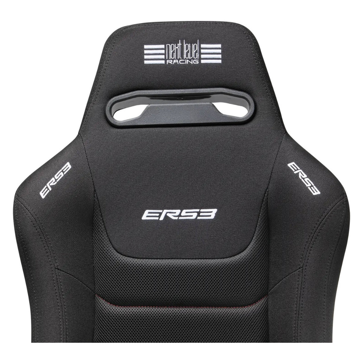 Next Level Racing ERS3 Elite Reclining Seat Fabric & SIMAERO Mesh Edition, Robust Double Seat Recliner Mechanism, Coupled with Durable Materials, Lumbar Support, Black | NLR-E052