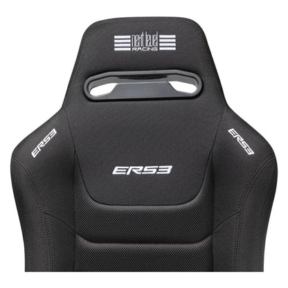 Next Level Racing ERS3 Elite Reclining Seat Fabric & SIMAERO Mesh Edition, Robust Double Seat Recliner Mechanism, Coupled with Durable Materials, Lumbar Support, Black | NLR-E052