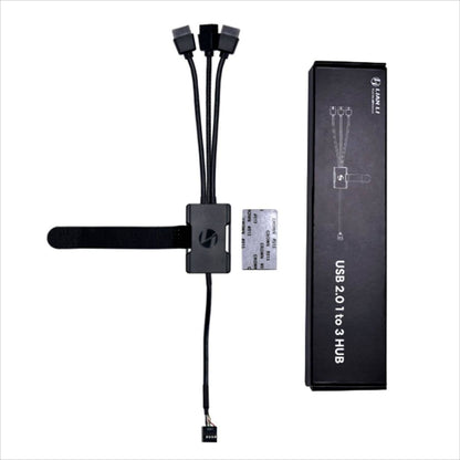 Lian Li USB 2.0 1 to 3 Hub | Connect Up to 3 USB 2.0 Devices | Stable Signal | Compatible with Lian Li Controllers | Black | PW-U2HB