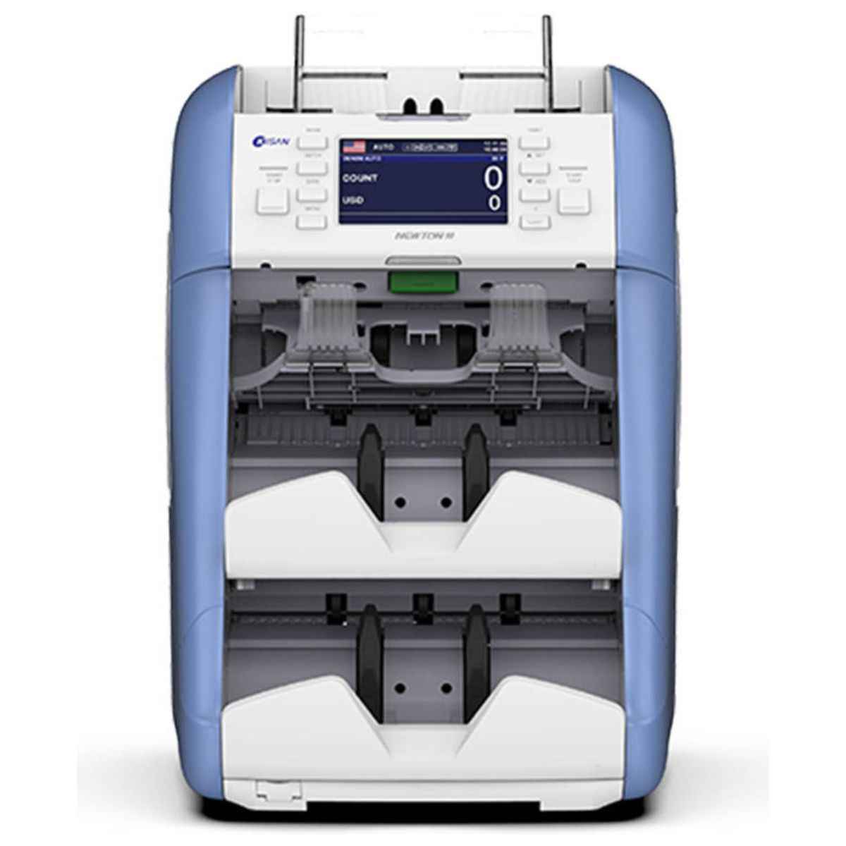 Kisan Newton30 Premium Banknote Sorter – 2+1 Pocket, Multi-Currency, OCR Serial Number Reading, 4.3" Touch Display