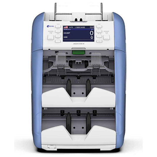 Kisan Newton30 Premium Banknote Sorter – 2+1 Pocket, Multi-Currency, OCR Serial Number Reading, 4.3" Touch Display