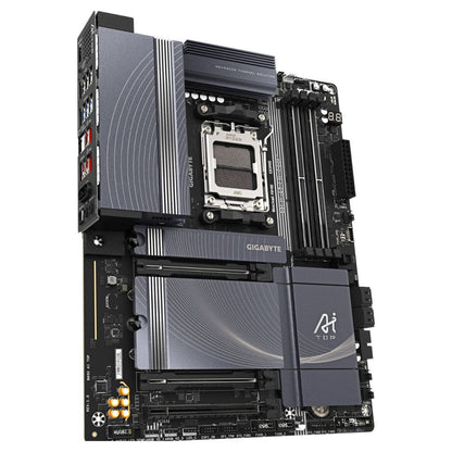 GIGABYTE B850 AI TOP AM5 ATX Motherboard, AMD B850 Chipset, 4x DDR5 DIMM Slots, Up to 256GB Max Memory, 2x PCIe 5.0 x16, 3x M.2 Slots, WiFi & Bluetooth Connectivity | B850-AI-TOP