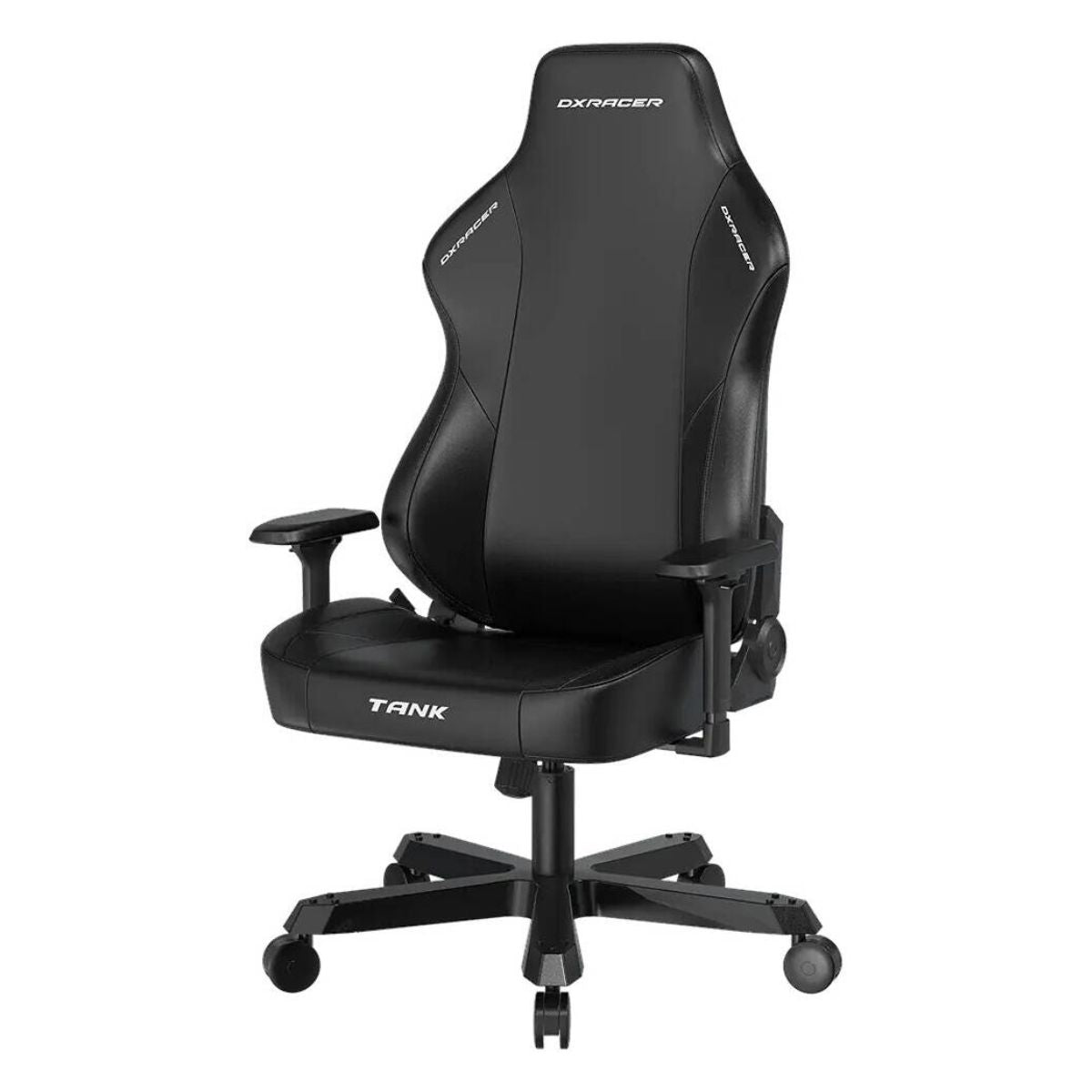 DXRacer Tank Series Gaming Chair, 4D Adjustable Armrests, Magnetic Headrest & Lumbar Support, PU-Coated Silent Casters, 90°~135° Back Recliner, Class 4 Hydraulics, XXL Size, Black | GC/XXLTM23LTA/N
