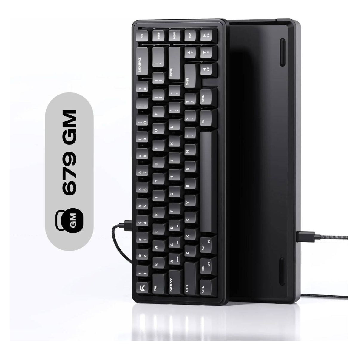 Cybeart Akula 65 Lite Mechanical Gaming Keyboard | 65% Compact Layout | Hot-Swappable Pre-Lubed Switches | RGB Backlit | Wired USB-C | Black | KB-AKULA65LITE-CYB01