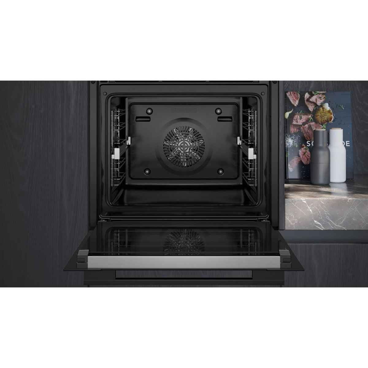 Siemens iQ700 60cm Home Connect Built-In Electric Oven – 71L, Fan-Assisted Cooking, German Engineered (Model: HB776GKB1M)