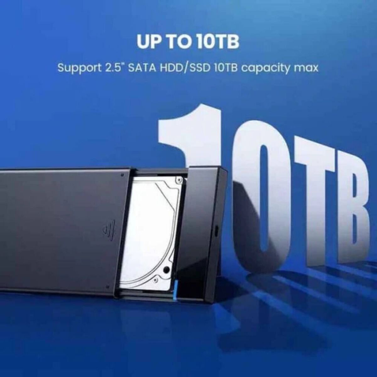 UGREEN 60735 SATA External Hard Drive Enclosure | 2.5-Inch HDD &amp; SSD | USB-C | Up to 6Gbps | USB 3.0