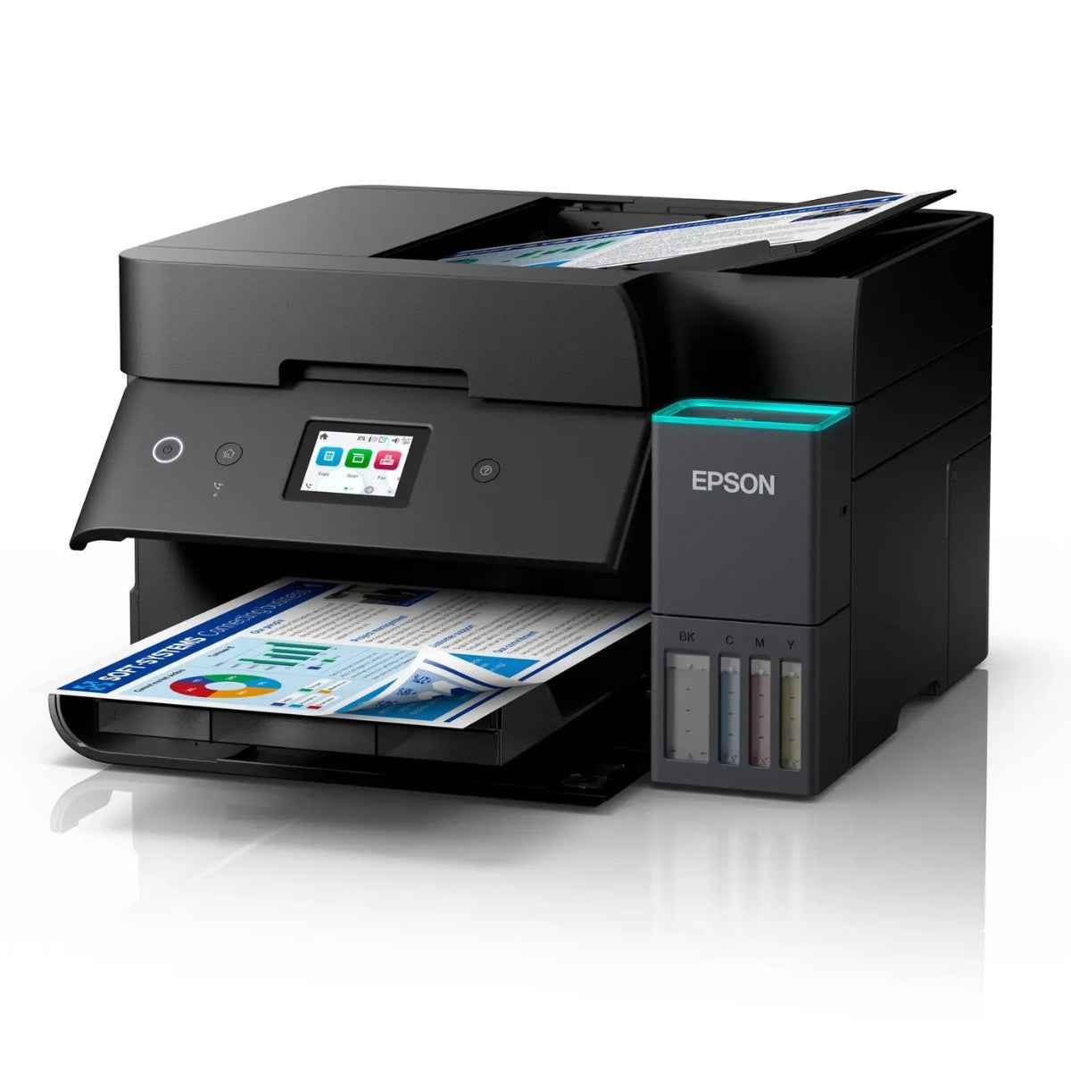 Epson EcoTank L6390 Wireless All-In-One Inkjet Printer – PrecisionCore Print Head, 4800 × 1200 DPI, Duplex Printing, WiFi, ADF, Black | C11CL40407