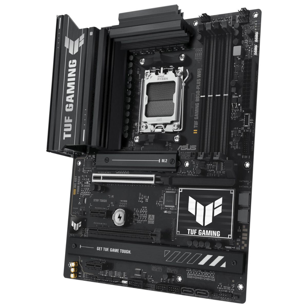 Asus TUF GAMING B850-Plus Wi-Fi AM5 ATX Motherboard, AMD B850 Chipset, 4x DIMM DDR5 Slots, Up to 192GB Max Memory, 1 x PCIe 5.0 x16 SafeSlot, 3 x M.2 Slots, WiFi & BT Connectivity | 90MB1J30-M0EAY0