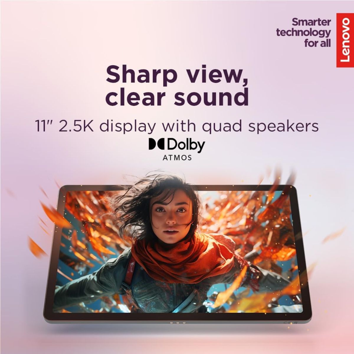 Lenovo Idea Tab 11 Tablet | 11" 2.5K IPS 90Hz Display | 8GB RAM | 128GB Storage | 5G & WiFi | Keyboard & Tab Pen Included | Luna Gray | ZAFM0595AE