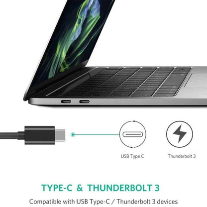 UGREEN 50307 USB-C to Gigabit Ethernet Adapter | 10/100/1000Mbps | 7.5cm Cable | Black