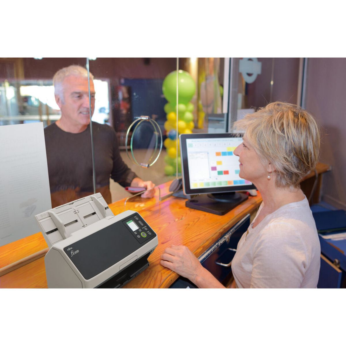 RICOH Fi-8190 Image Scanner with 100 Page ADF, 90 ppm Simplex & 180 ipm Duplex Scan Speed, Up to 600 dpi, Optimized HQ Images, 24-bit, Grayscale, USB, Ethernet, Black-Light Gray | PA03810-B001