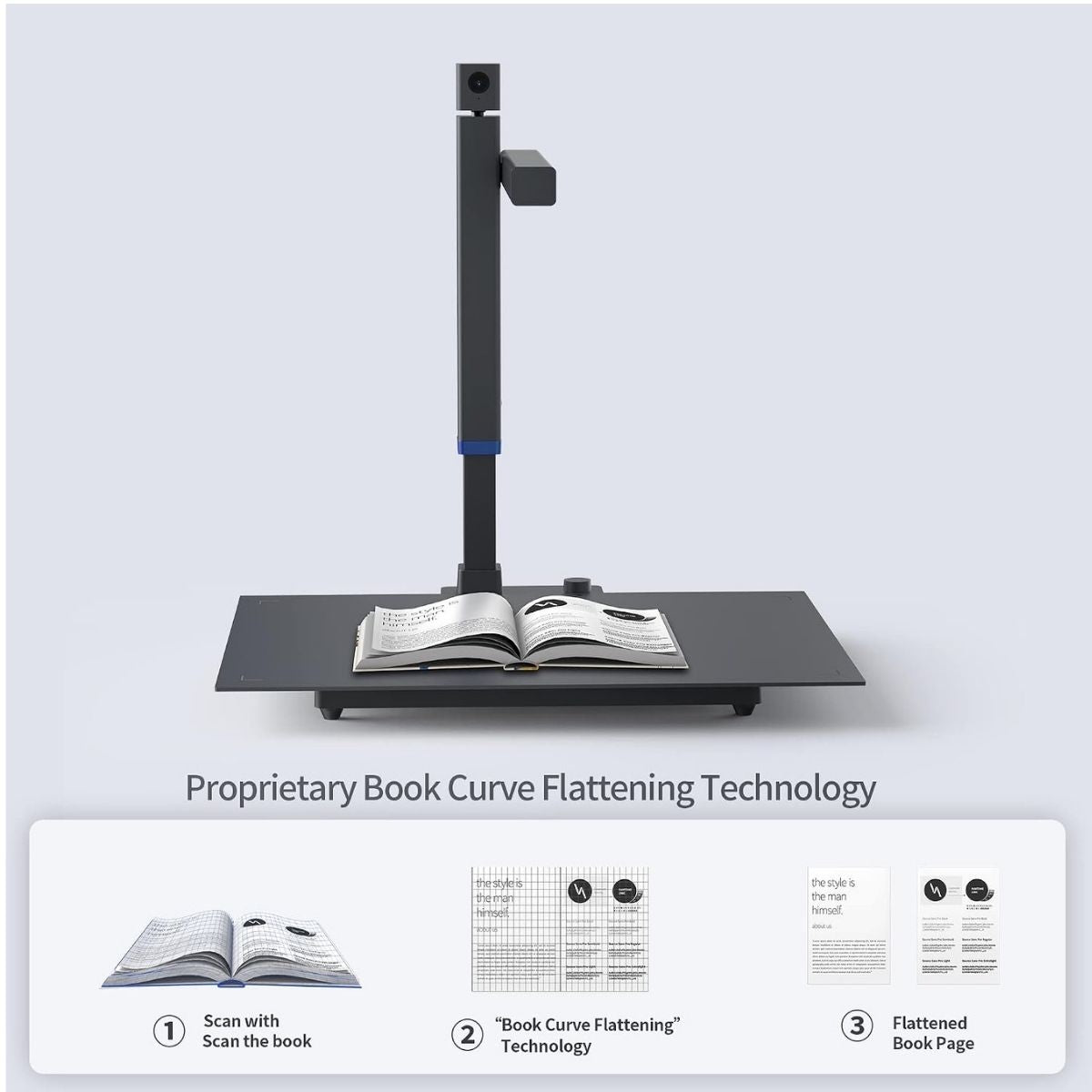 CZUR Shine Surface Pro Professional Document Scanner | 16MP Document Camera | 2MP Webcam | A3 Book Scanner