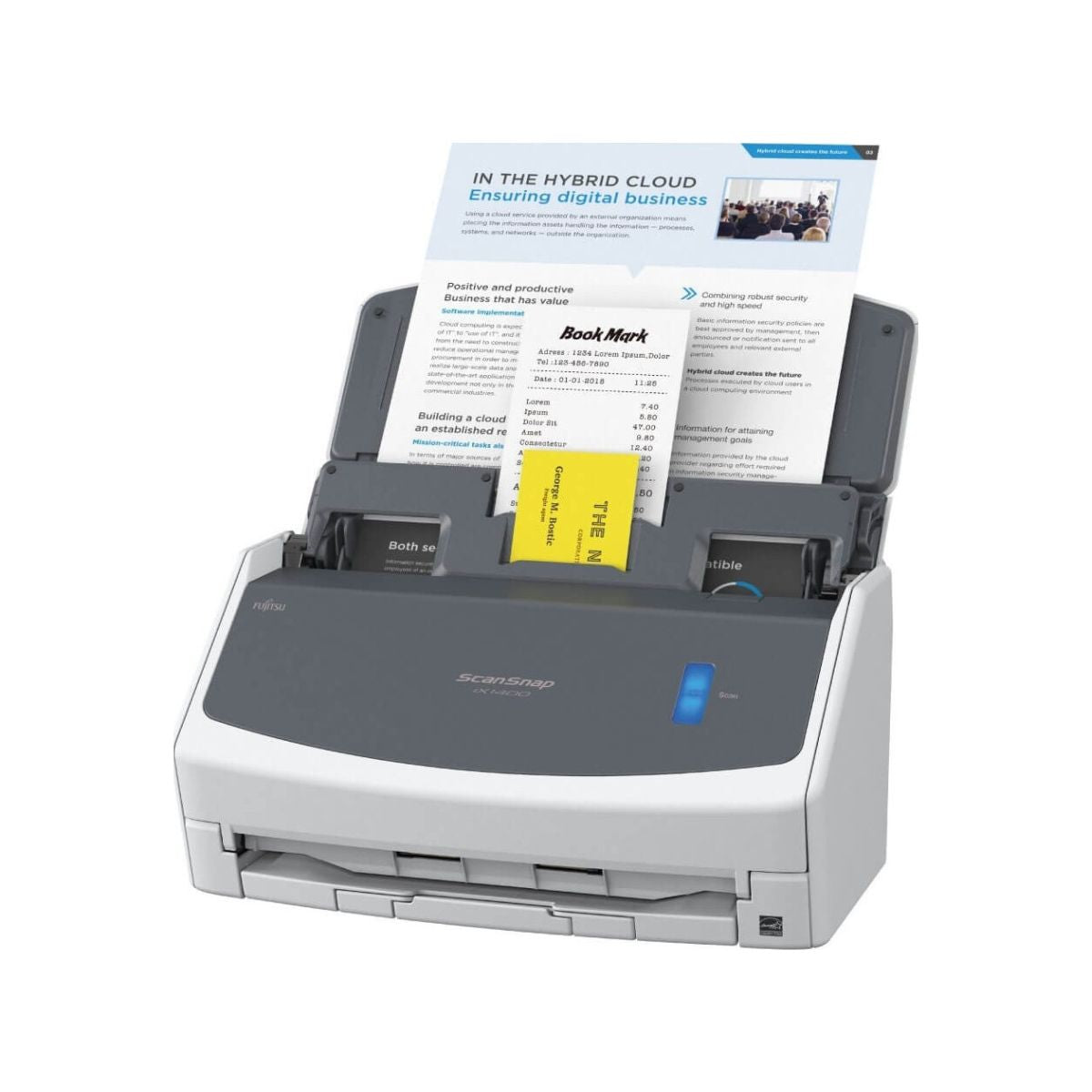 Ricoh iX-1400 Scan Snap A4 Document Scanner, 50 sheets ADF, 600 dpi, 40 ppm (Mono /40 ppm (Colour), USB 3.2 Gen 1, Dual CIS | PA03820-B001
