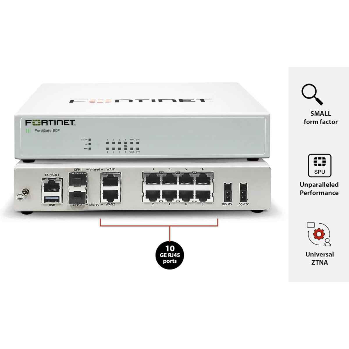 Fortinet FortiGate 80F Next-Generation Firewall –FortiCare and FortiGuard, Unified Threat Protection (UTP)- High-Performance Enterprise Security