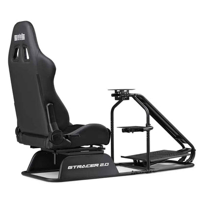 Next Level Racing GTRacer 2.0 Cockpit, Upgraded Double Recliners, Integrated Shifter & Handbrake Support, Redesigned Adjustable Pedal Tray, Improved Seat Sliders | NLR-R007