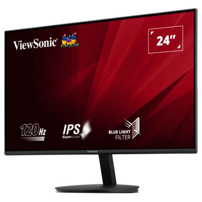 ViewSonic Monitor 24" IPS Display, FHD Resolution, 120Hz Refresh Rate, 5ms (GtG) Response Time, 16.7m Color Display, Anti-Glare, Hard Coating (3H) Surface, Black