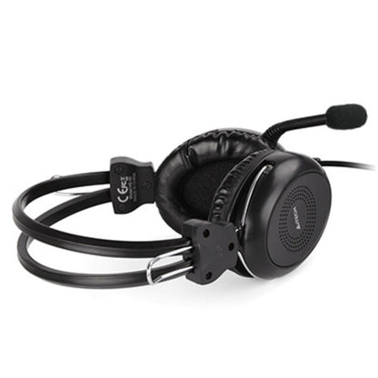 A4Tech HU-30 ComfortFit Stereo USB Headset – 40mm Driver, Noise Cancelling Mic, Volume Control, Black