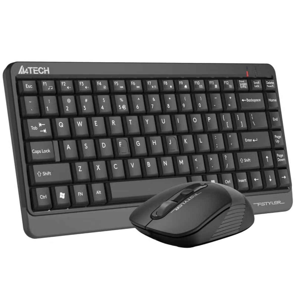 A4Tech Fstyler FG1110 Wireless Keyboard & Mouse Combo – 2.4GHz, Splash Resistant, Multimedia Hotkeys (Grey)