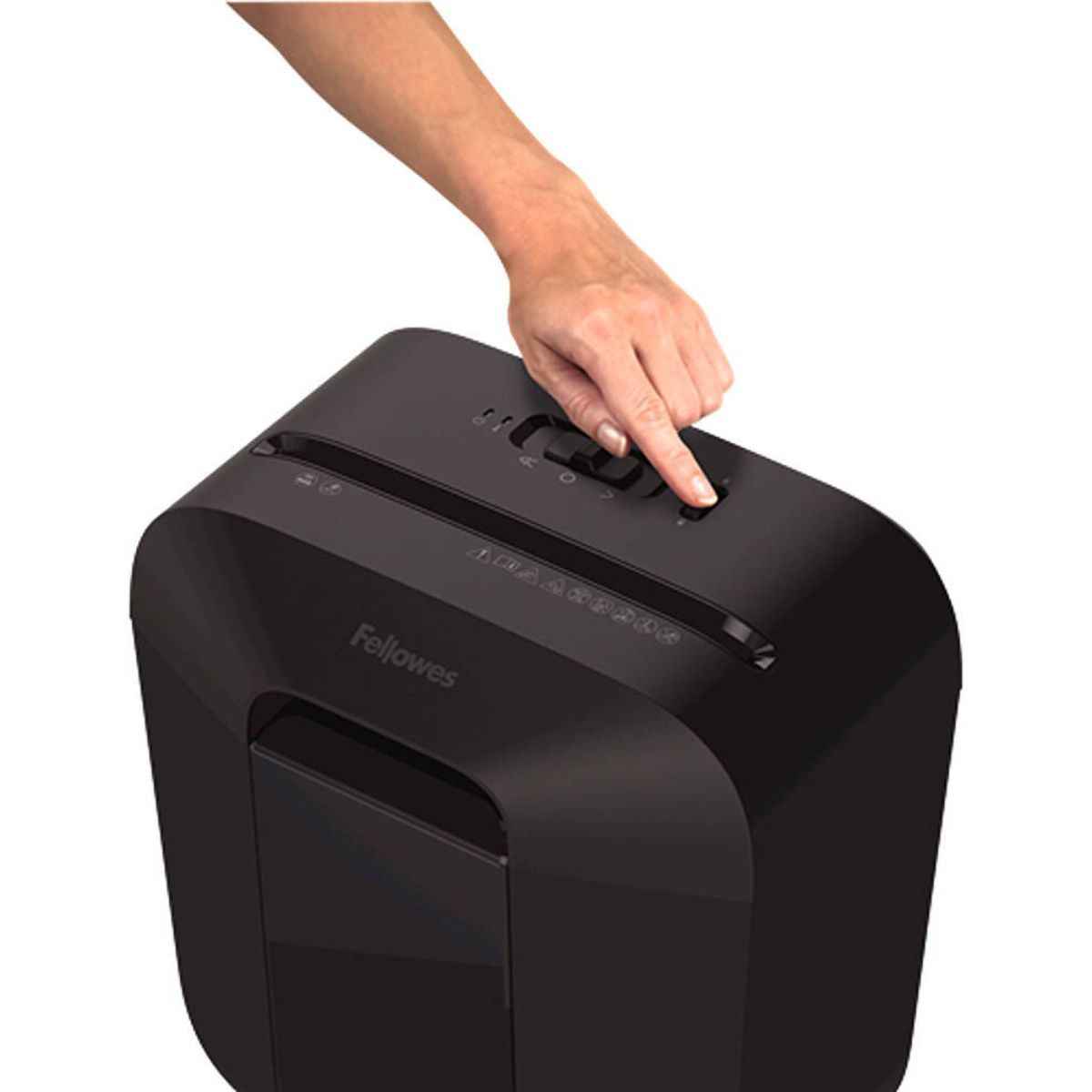 Fellowes Powershred LX25 Cross-Cut Shredder, 11.5L Bin Capacity, Shred Up to 6 Sheets, 4x37mm Cross-Cut Size, Advanced Safety Lock Technology, Black | LX25