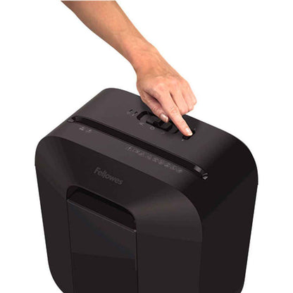 Fellowes Powershred LX25 Cross-Cut Shredder, 11.5L Bin Capacity, Shred Up to 6 Sheets, 4x37mm Cross-Cut Size, Advanced Safety Lock Technology, Black | LX25