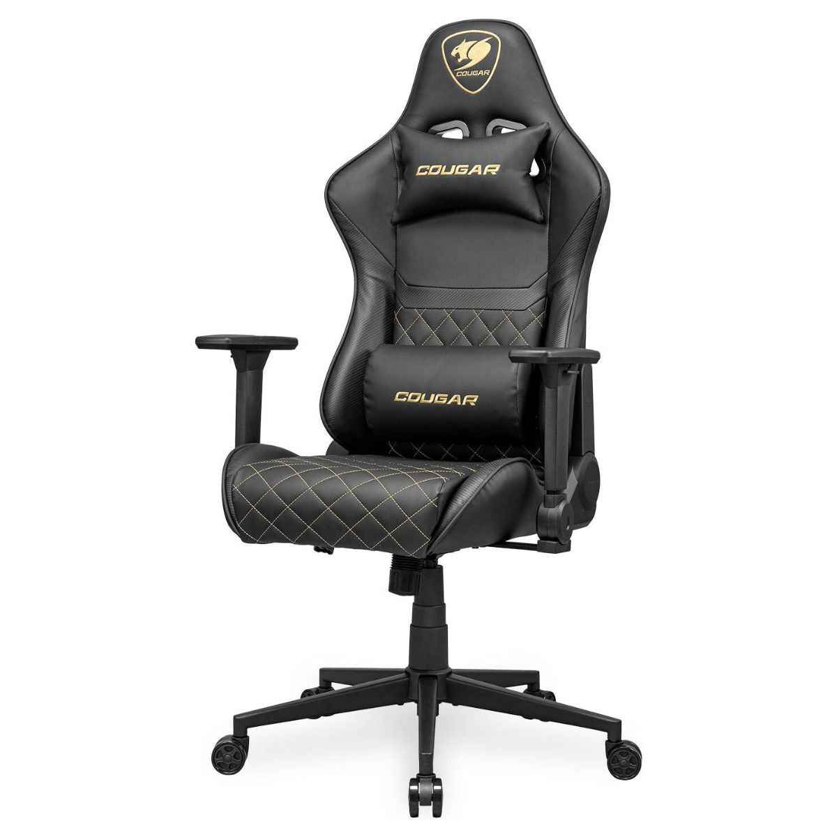 Cougar Armor ONE V2 Gold Gaming Chair – High-Back, 4D Armrests, Woven Fabric Comfort