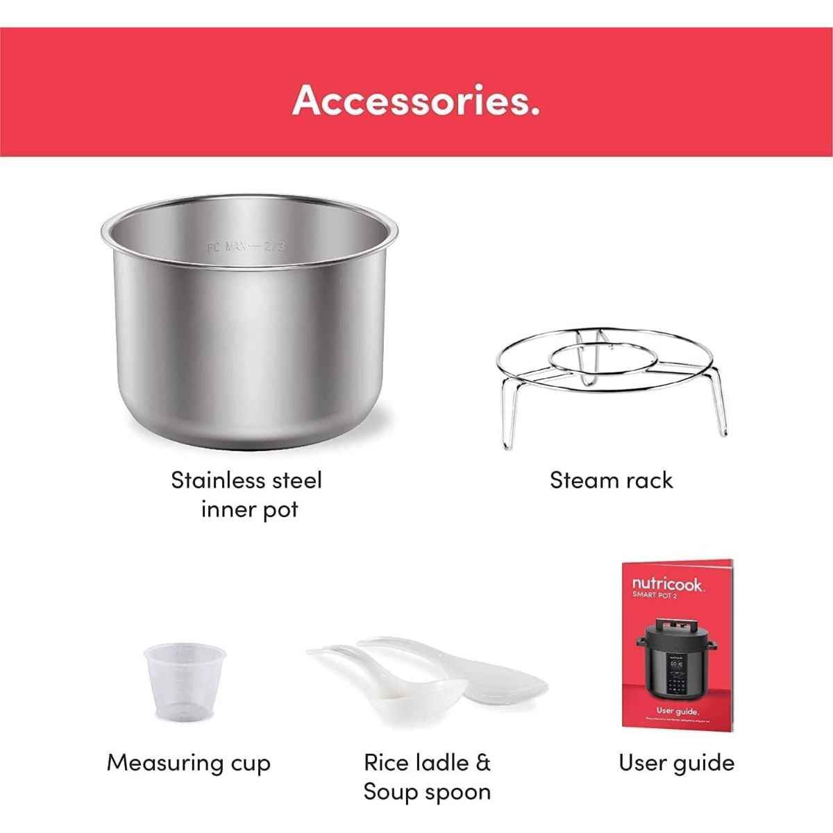 Nutricook Smart Pot 2 6L – NC‑SP204K 9‑in‑1 Electric Multicooker with 12 Smart Programs