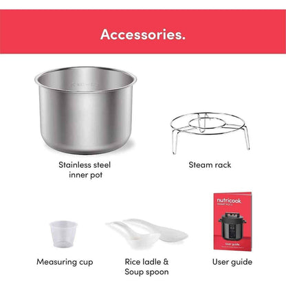 Nutricook Smart Pot 2 6L – NC‑SP204K 9‑in‑1 Electric Multicooker with 12 Smart Programs