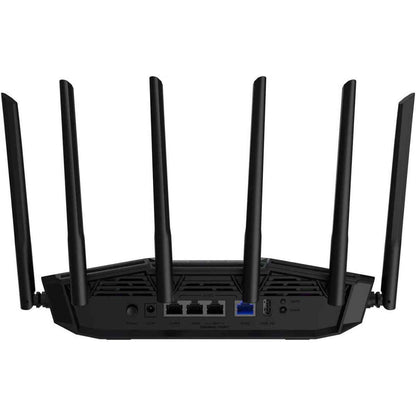 Asus TUF Gaming BE6500 Route, Wi-Fi 7 Connectivity, Dual-Band ( 2.4GHz & 5GHz ), Up to 5764 Mbps, 6x External Fixed Antenna, Primary AiMesh Router, AiMesh Node, Black
