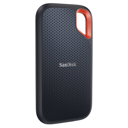 SanDisk Up To 8TB Extreme Portable External SSD, 1050MB/s Read, 1000MB/s Write, USB 3.2 Gen 2 Type-C, IP55, Black/Orange