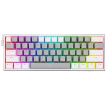 Redragon FIZZ K617 Mechanical Gaming Keyboard,  60% Wired, 61 Keys, Full-Transparent Design, RGB Backlighting, Linear Switches, Hot-Swappable, Pro Software