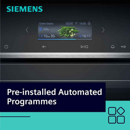 Siemens HB732G1B1M iQ700 Built-In Electric Oven – 71L, 60cm, TFT Touch Display, Home Connect, Black