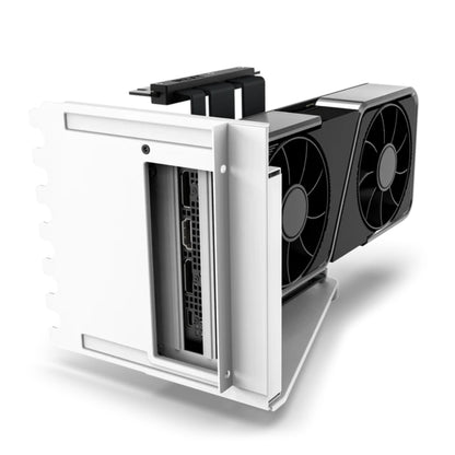 NZXT Vertical GPU Mounting Kit White AB-RH175-W1, 175 mm PCIe 4.0x16 Riser Cable, GPU Holder, Sturdy Steel Bracket, Fits perfectly with NZXT H5, H7 and H9 Series