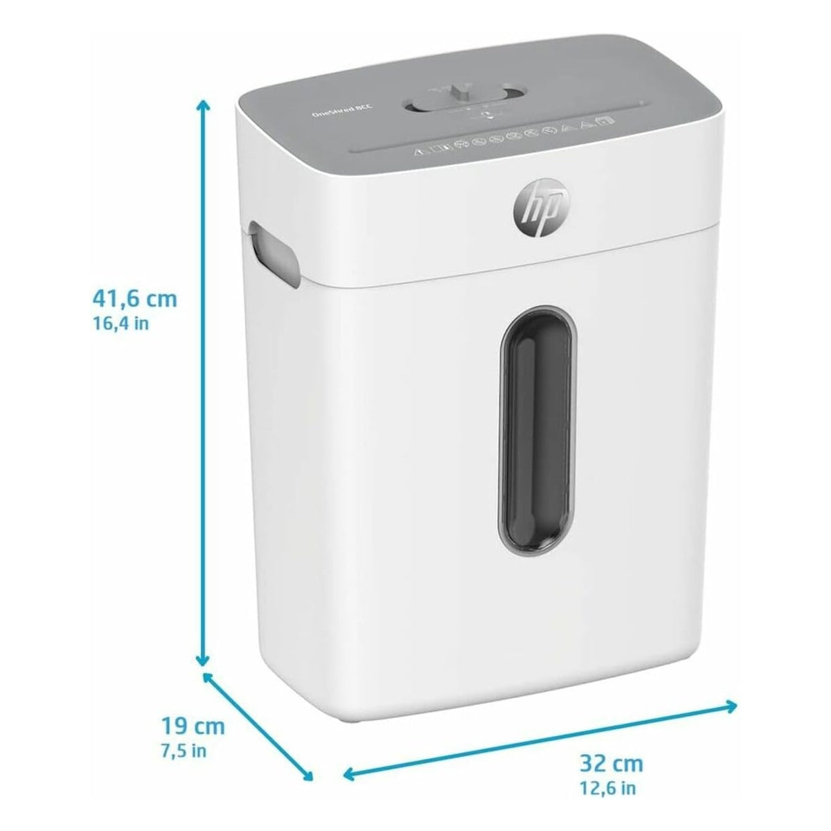 HP OneShred 8CC 2801 – Compact Cross-Cut Paper Shredder (Up to 8 Sheets)