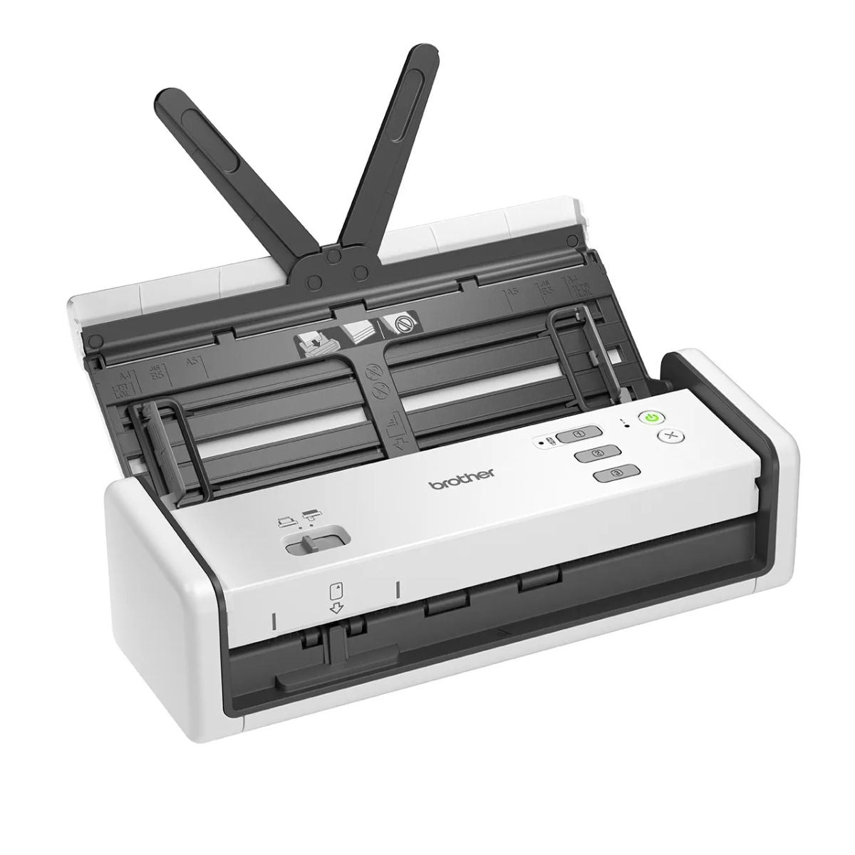 Brother ADS-1300 Portable Document Scanner, 30ppm / 60ipm, 2-sided Colour Scan Speed @ 300dpi, 20 Sheets, Portable with USB Type C 3.2 Gen 1 Bus Power, White | 5WDF0100173