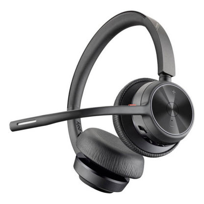 Poly Voyager 4320 UC Wireless Headset with Charge Stand, Bluetooth & USB-C Wireless Adapter, Noise-Canceling Boom Microphone, Microsoft Teams & Zoom Compatible | 218479-01