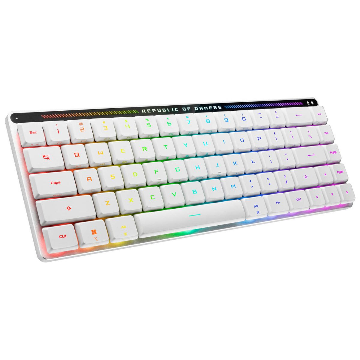 Asus ROG Falchion RX Low Profile Gaming Keyboard – 65% Compact, Tri-Mode Wireless, Optical Switches, Touch Panel, Aura RGB