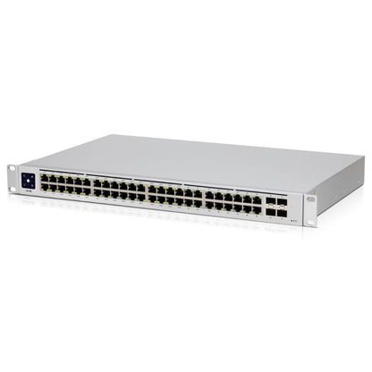 Ubiquiti UniFi USW-48-POE Managed Switch | 48-Port Gigabit PoE+ Switch | 195W PoE Budget | Layer 2 Management | USW-48-POE