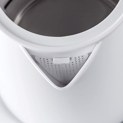 BLACK+DECKER Cordless Electric Kettle, 2200W, 1.7L Capacity, Quick Boiling, Lightweight Design, 360° Swivel Base, Auto Shut-Off, Boil-Dry Protection, Concealed Heating Plate, White - JC70-B5