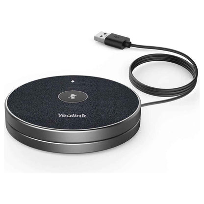 Yealink VCM36-W Wireless Video Conferencing Microphone | 360° Voice Pickup | Up to 20 ft Coverage | Expansion Microphone for Yealink Video Conferencing Systems | Gray | VCM36-W