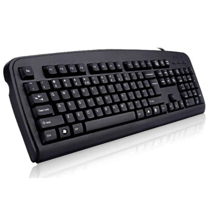 A4Tech KB-720A A-Shape Natural Keyboard – USB / PS2, Splash Proof, English–Arabic Layout (Black)