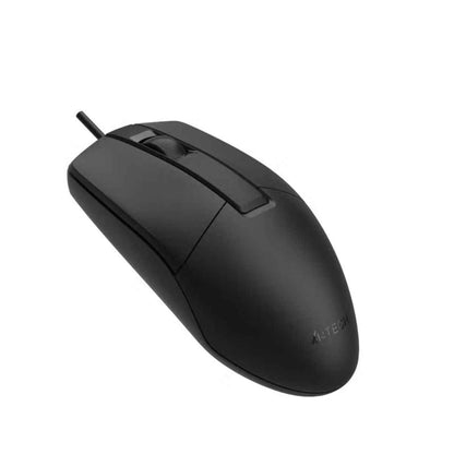 A4Tech OP-330S Wired Mouse – Silent Click, 1200 DPI, USB (Black)