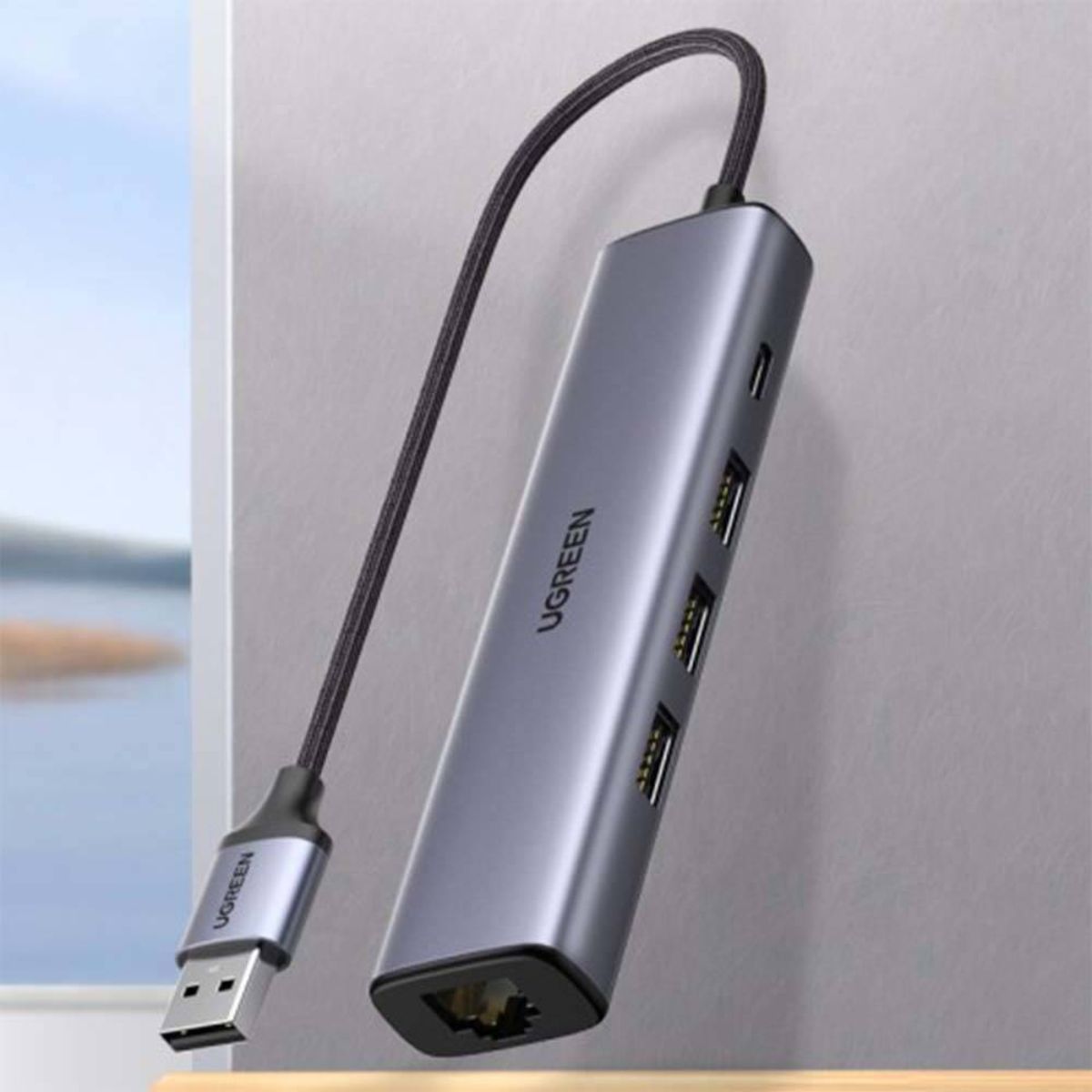 UGREEN CM475 Multifunctional Type-C Hub Docking Station | 3× USB 3.0 | RJ45 Gigabit Network | USB-C Charging | Aluminium Alloy | Gray | 20932