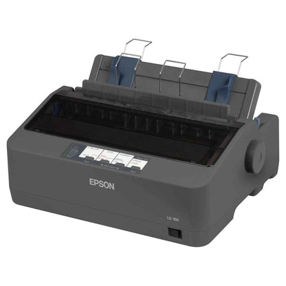 Epson LQ-350 Impact Dot Matric Printer, 360 x 180 DPI Resolution, 24-Pin, 80-Column, 10 CPI - 347 Chars/s, 10,000 Operating Hours MTBF, Gray | C11CC25002