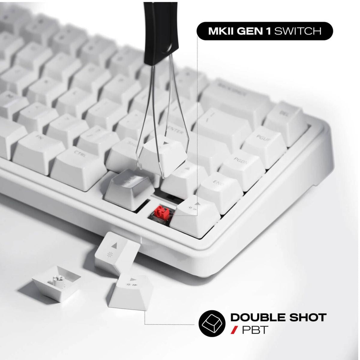 Cybeart Akula 65 Signature Edition Gaming Keyboard – 65% Compact Layout, Pre-Lubed Mechanical Switches, Hot-Swappable Keys, RGB Backlighting, Tri-Mode Connectivity