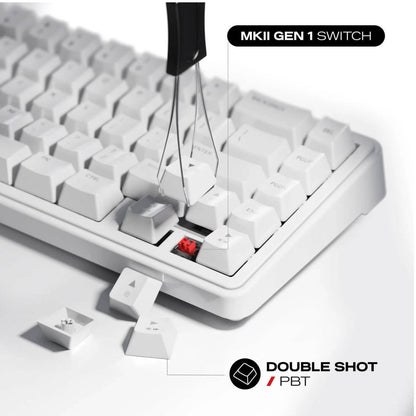 Cybeart Akula 65 Signature Edition Gaming Keyboard – 65% Compact Layout, Pre-Lubed Mechanical Switches, Hot-Swappable Keys, RGB Backlighting, Tri-Mode Connectivity