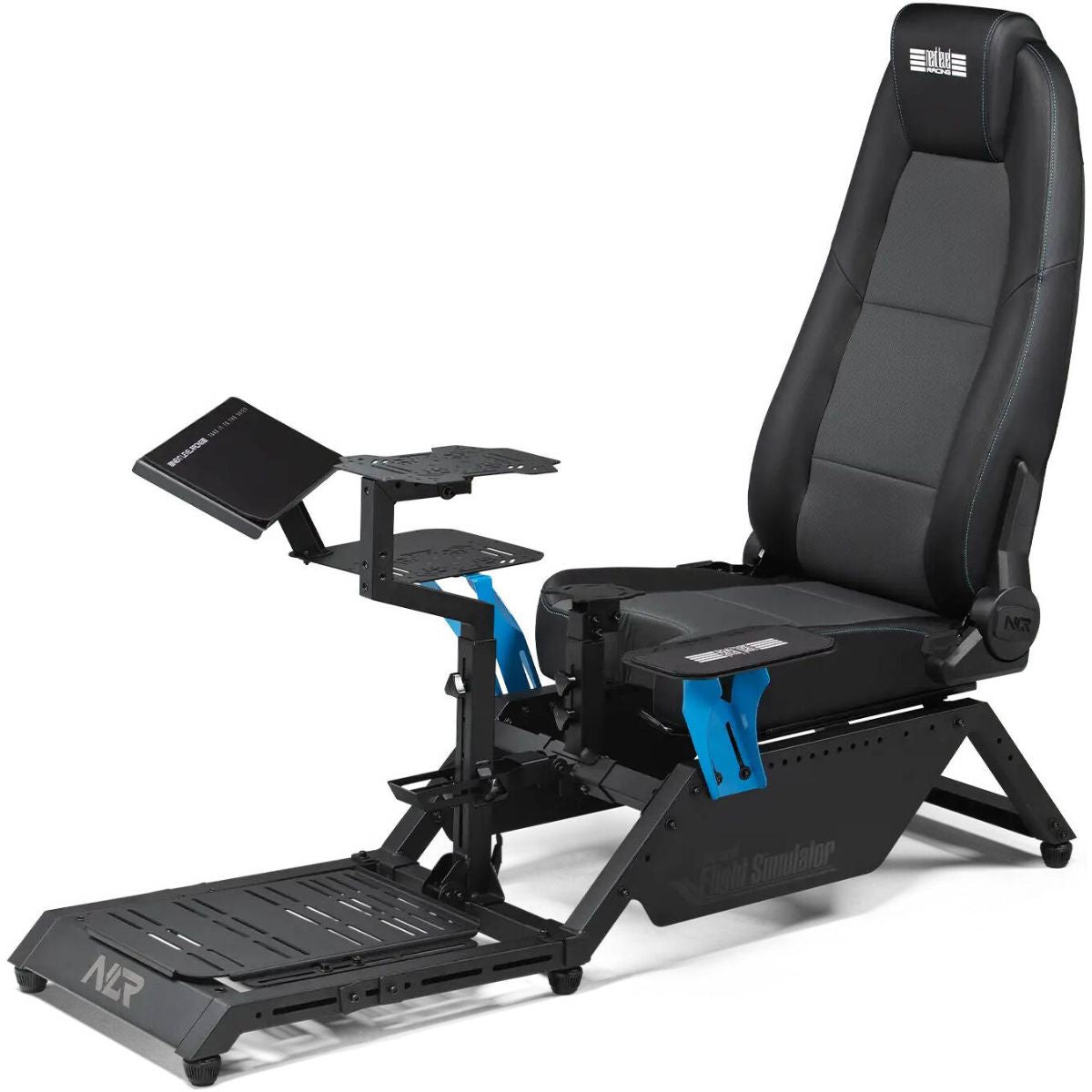 Next Level Racing Flight Simulator Microsoft Flight Simulator Edition Seat | Premium PU Leather | Integrated Adjustable Lumbar Support | Ergonomic Design | Up to 150kg User Capacity | Black | NLR-S044B