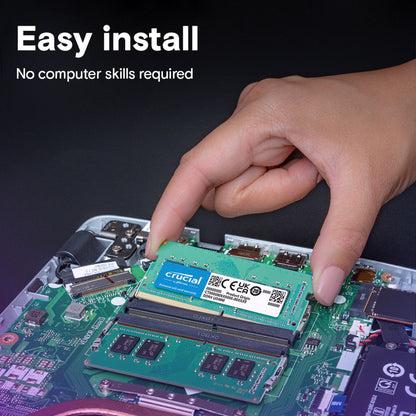 Crucial 8GB DDR4-3200 SODIMM 260-Pin Laptop Memory, (PC4 25600), 22-22-22 JEDEC, 1.2 Voltage, Unbuffered | CT8G4SFRA32A