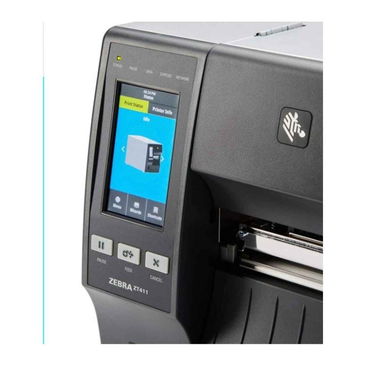 Zebra ZT411 Heavy Duty Barcode Label Printer, 300dpi Print Resolution, 14.0 ips Print Speed, LCD Display, Thermal Transfer, 4.1" Print Width, USB, Ethernet, Bluetooth, Gray