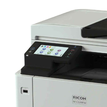 Ricoh M C320FW Color Laser Multifunction Printer – Compact Design, WiFi, Duplex, Print/Copy/Scan/Fax